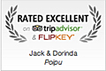 Rated Excellent TripAdvisor and Flipkey  Award