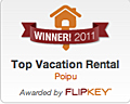 Winner 2011 Top Vacation Rental on TripAdvisor