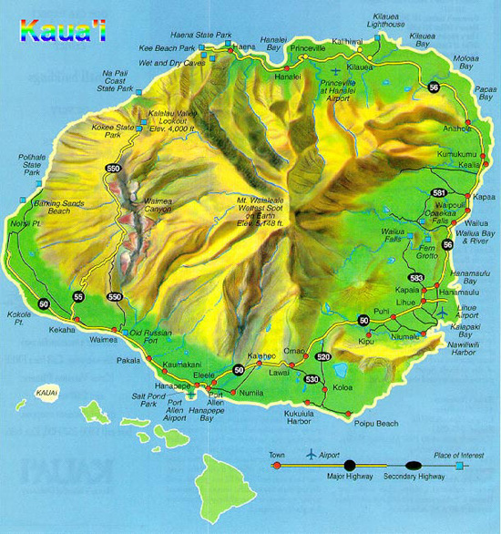 Map of Kauai